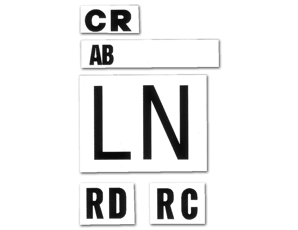 Decal Kit Wiper Horns Rad Tank Master Cylinder Cap LC LJ - DS1000