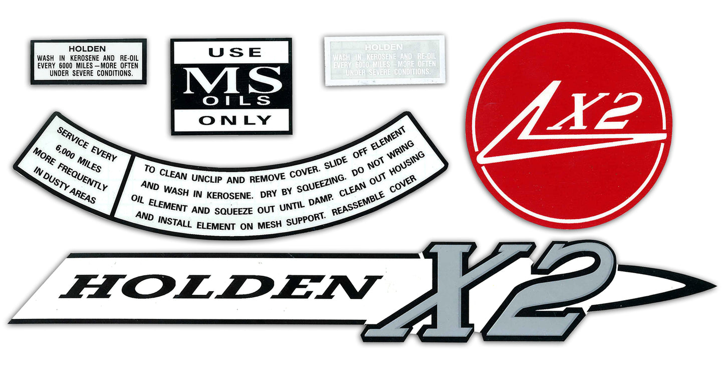 Decal Kit Engine Bay HD "X2" - ED1008