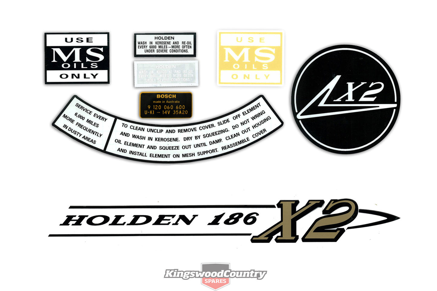 Decal Kit Engine Bay HR "X2 186" - ED1009