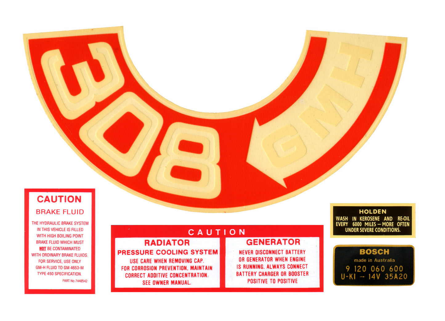 Decal Kit Engine Bay HT HG "308" - ED1012