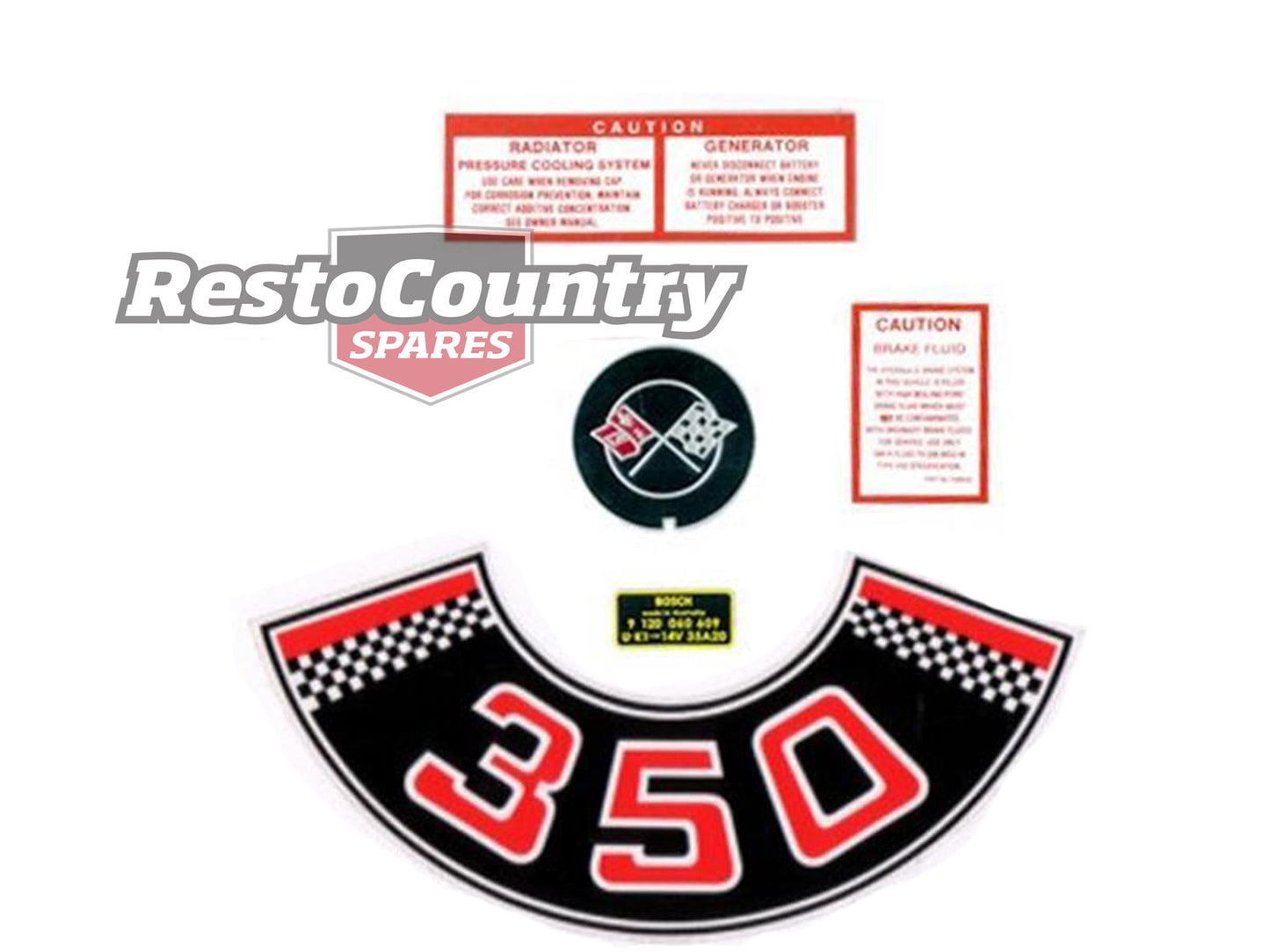 Decal Kit Engine Bay + Diff Tab HT HG "350" Rock E - ED1013A