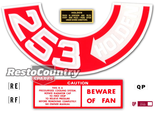 Engine Decal Kit Holden HQ "253 Holden" - ED1020