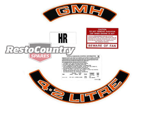 Engine Decal Kit (Red) VC VH "4.2 Litre" - ED1023B