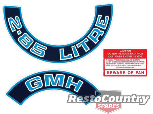 Decal Kit "2.85 Litre" Engine (Blue) VB VC VH VK Commodore - ED1038
