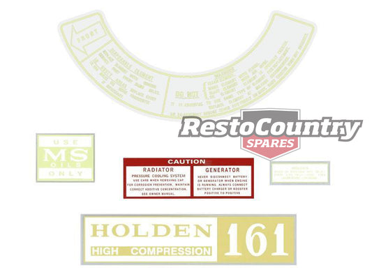 Engine Decal Kit Holden HR HK HT HG 161 - ED1049