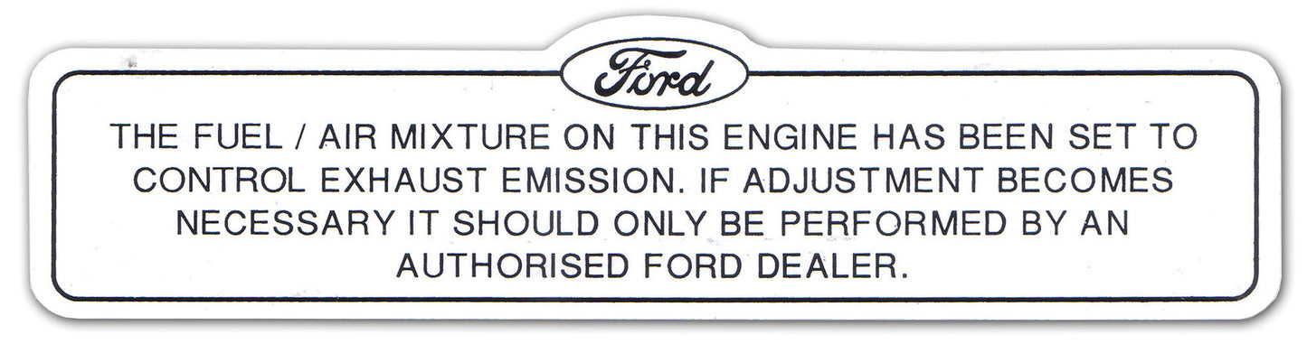 Decal Exhaust Emission XA XB - ED2008