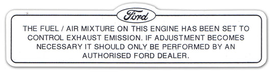 Decal Exhaust Emission XA XB - ED2008