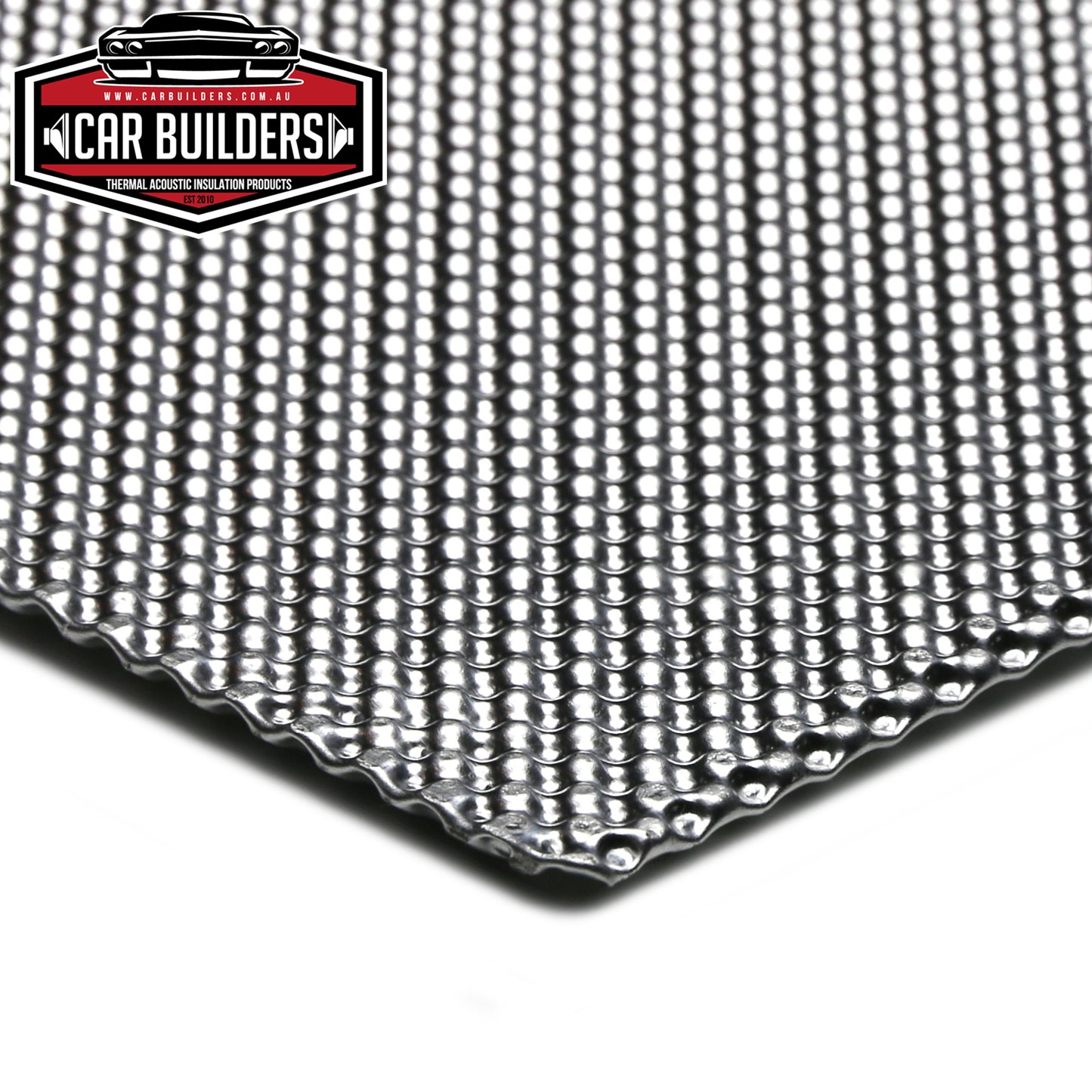 Car Builders Heat Shield Semi Rigid Embossed Aluminium 300mm x 500mm x 3mm - EHS3X5