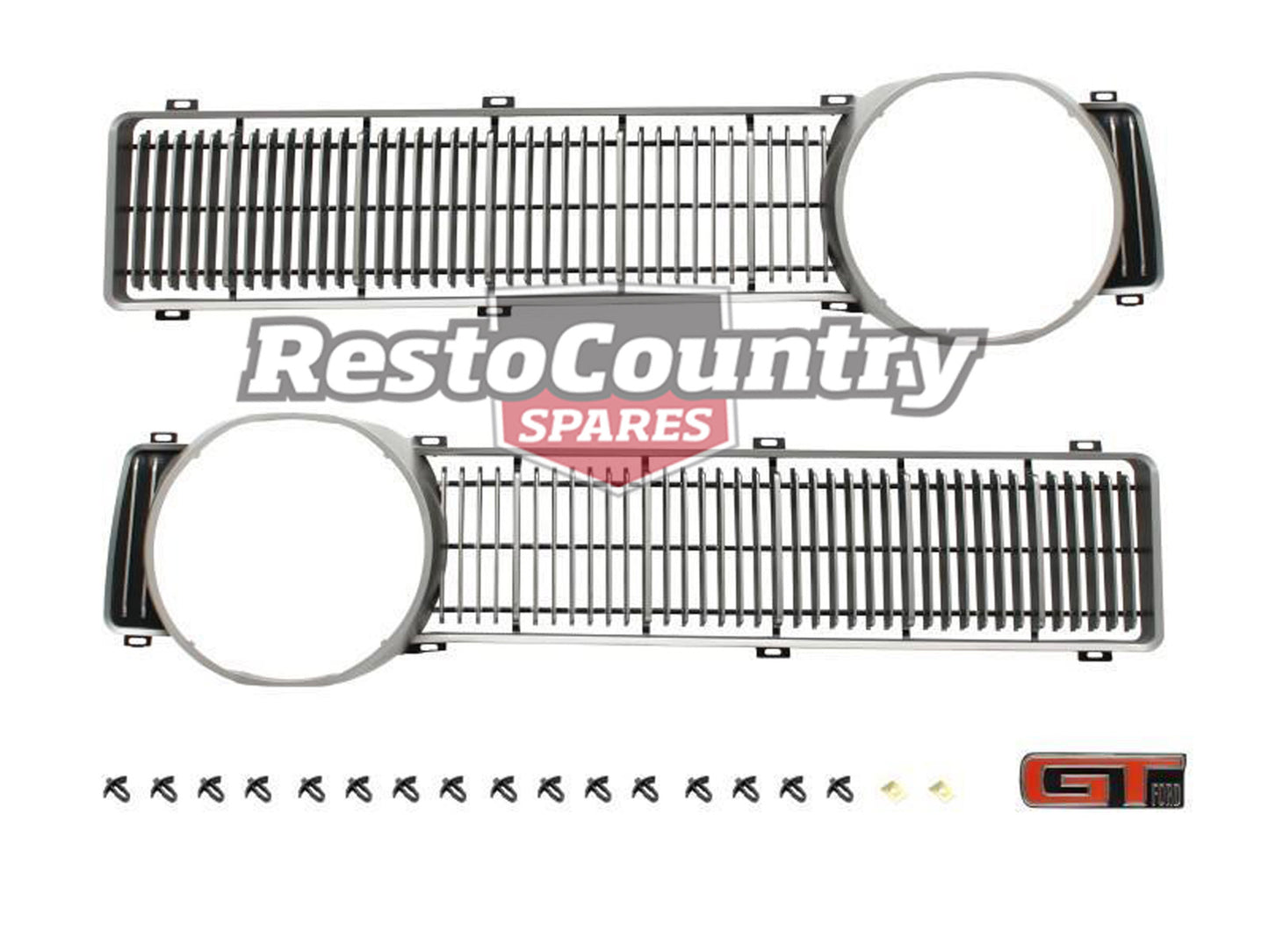 Grille Inserts XY GT Pair With Badge & Fitting Kit - F2227A