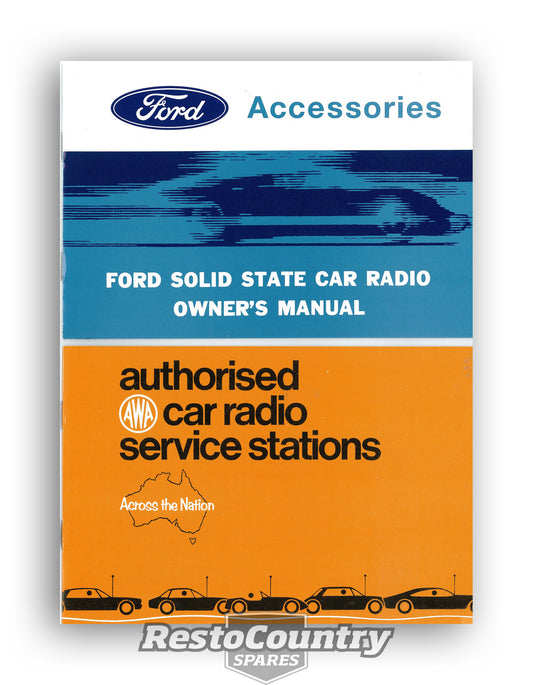 Radio Owners Manuals XW XY ZC ZD 2 Pieces - F2277