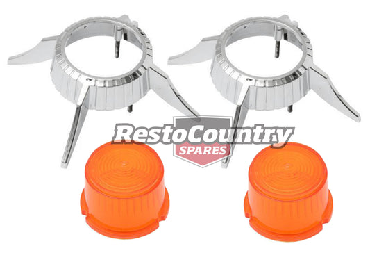 Indicator Lens & Chrome Surround (Rear) XM XP Pair - F2344A