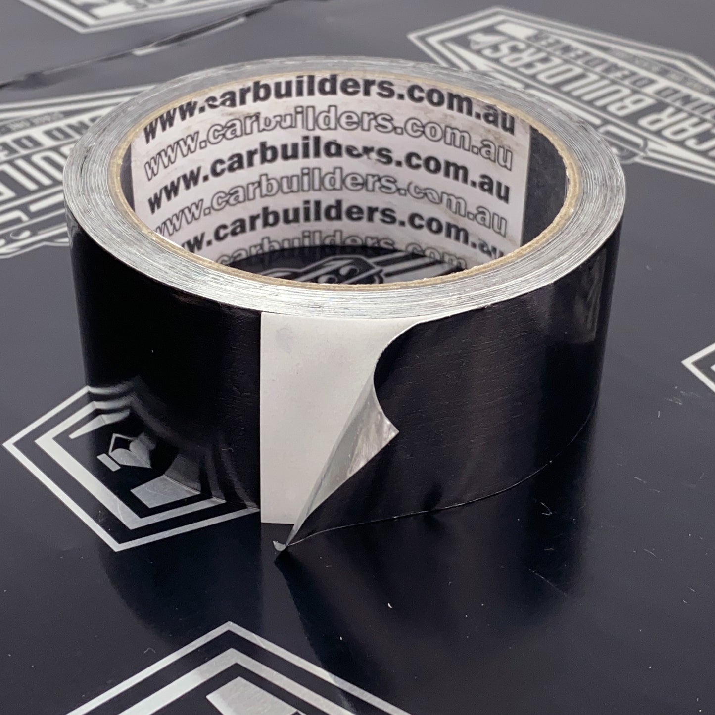 Car Builders Black Aluminium Foil Tape 38mm x 10m  - FTBLK