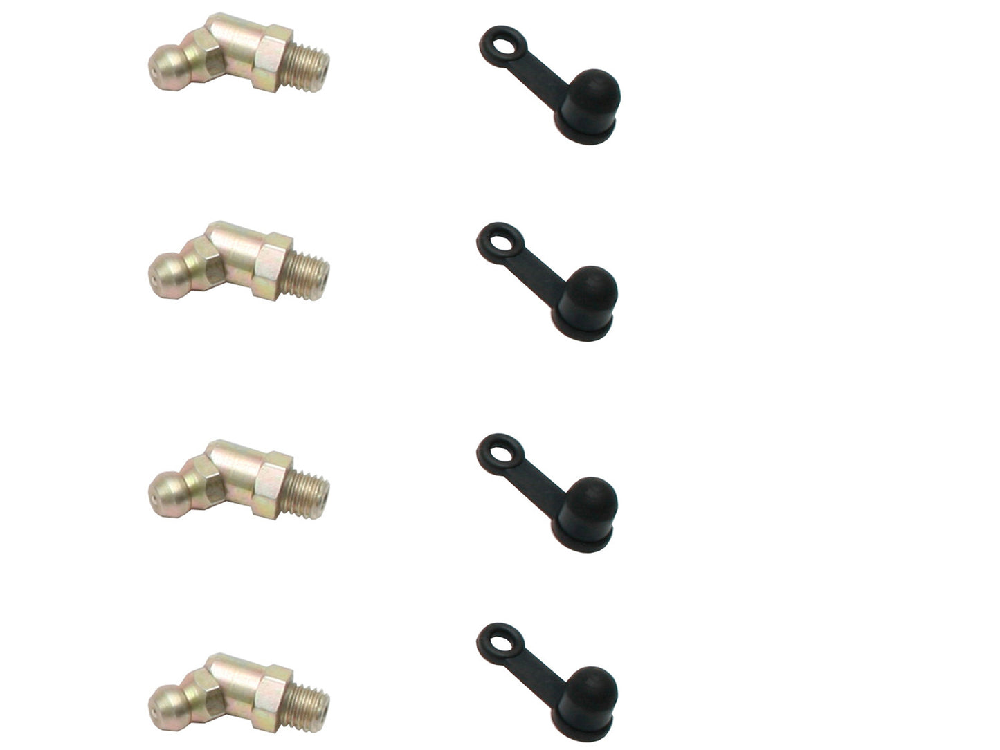 Grease Nipple Kit Inc Quarter" UNF 45deg Nipple & Boot - GNK3