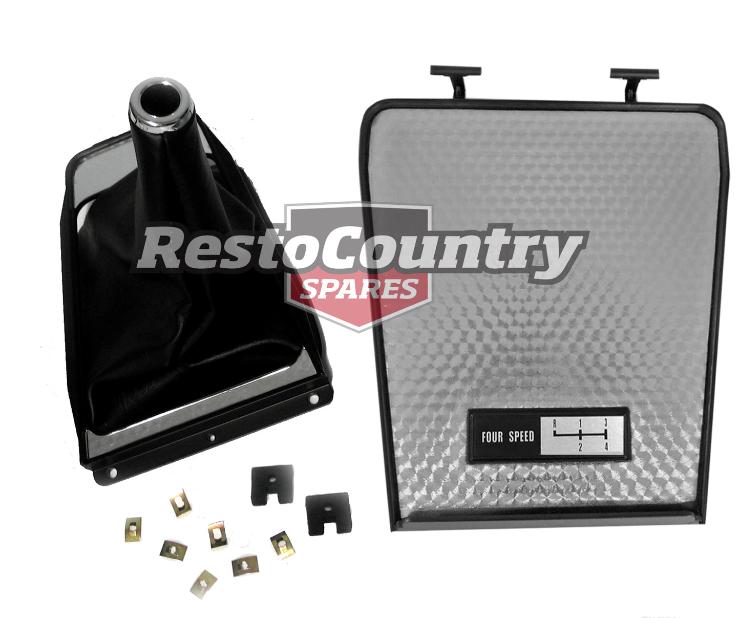 Gear Shift Console Lid Surround & Boot Early HQ GTS 4 Speed Silvr - GSB1005A