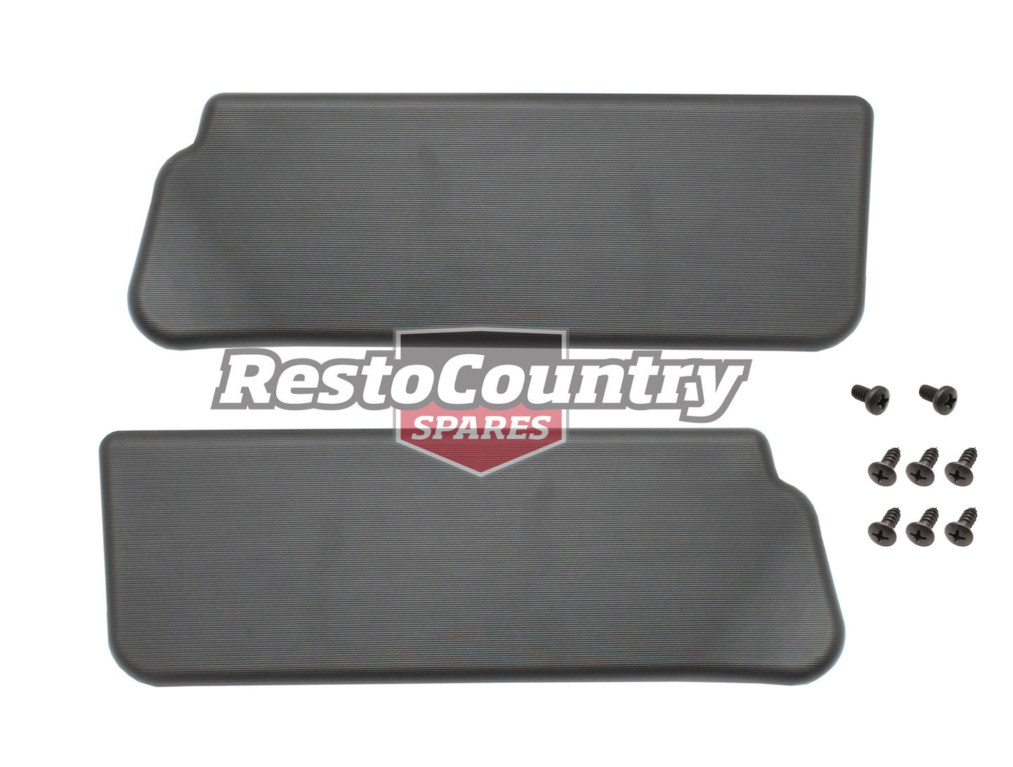 Sunvisor Interior Pair HQ HJ HX HZ LH LX UC Black Ribbed - H1280