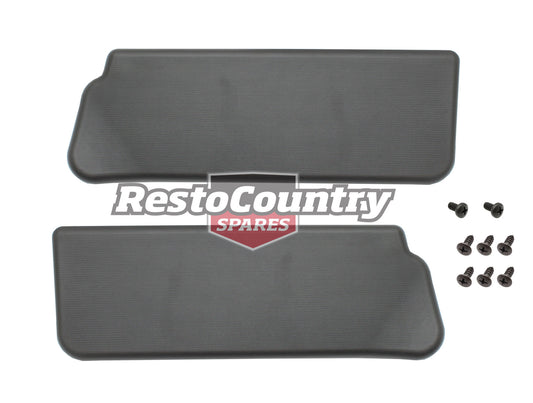Sunvisor Interior Pair HQ HJ HX HZ LH LX UC Black Ribbed - H1280