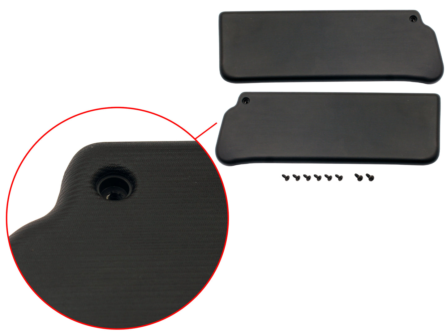 Sunvisor Interior Pair HQ HJ HX HZ LH LX UC Black Ribbed - H1280