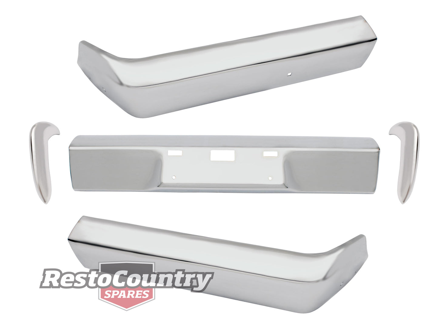 Bumper Bar Kit Front EJ EH 5pc Chrome Inc Overriders - H1285