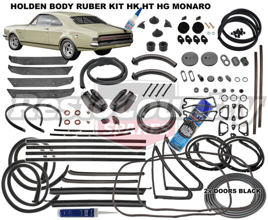 Body Rubber Kit Holden HK HT HG Monaro Black - HK1