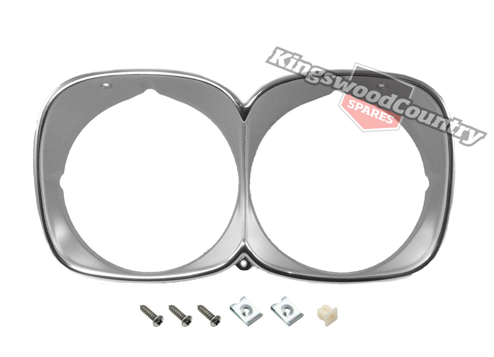 Headlight Rim Twin HQ Premier & LS Silver - HLR1008A