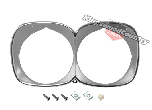 Headlight Rim Twin HQ Premier & LS Silver - HLR1008A