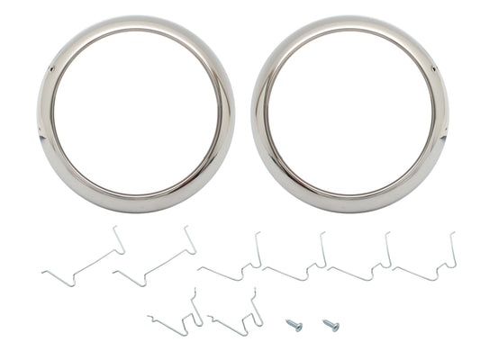 Headlight Rims Chrome Suit Some 48 FJ Pair - HLR1009