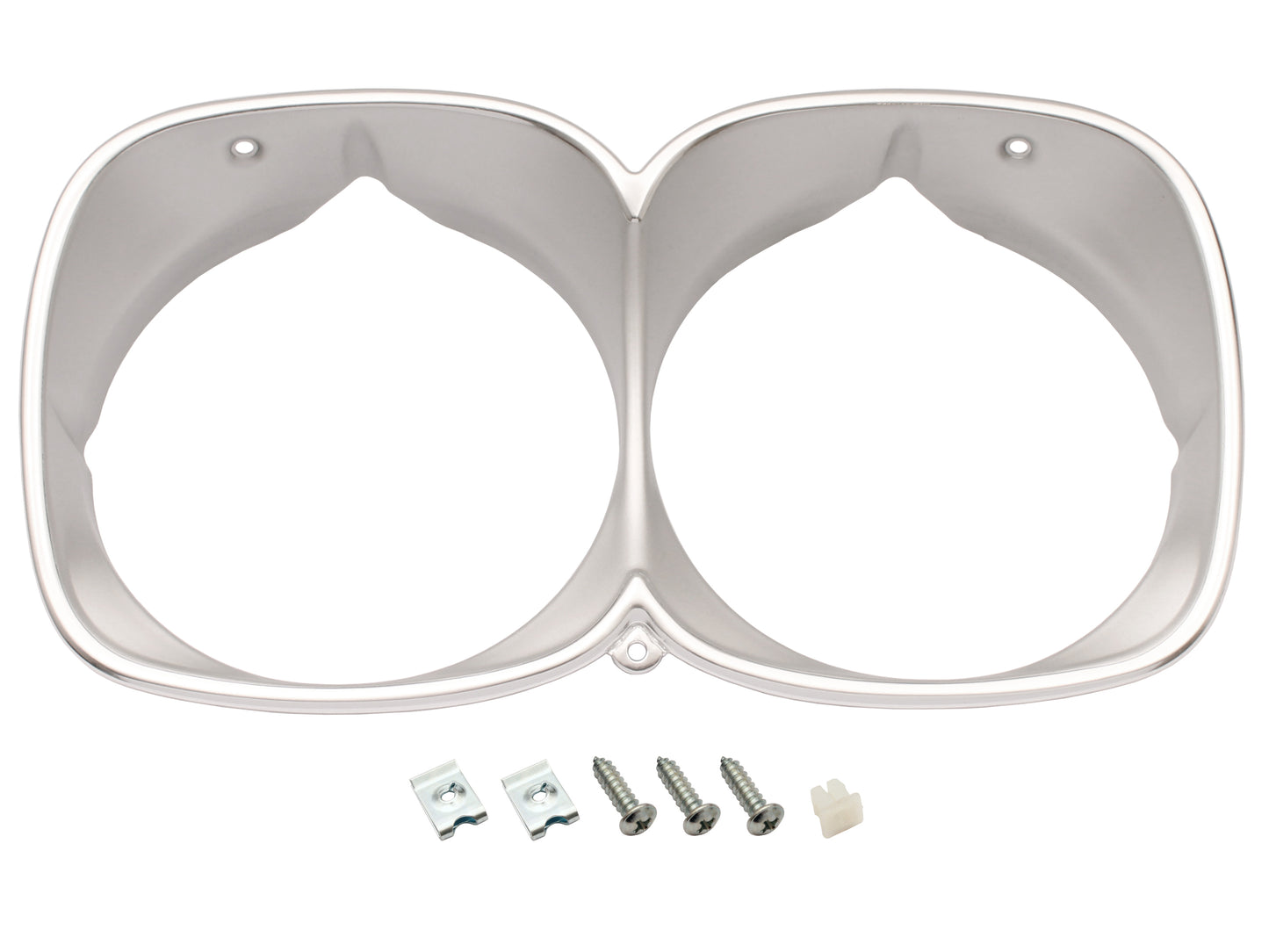 Headlight Rim Twin HQ Premier & LS Silver - HLR1008A