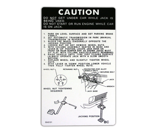 Decal Jack Usage LX Sedan - JD1002