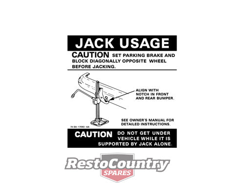 Decal Jack Usage XB - JD2002
