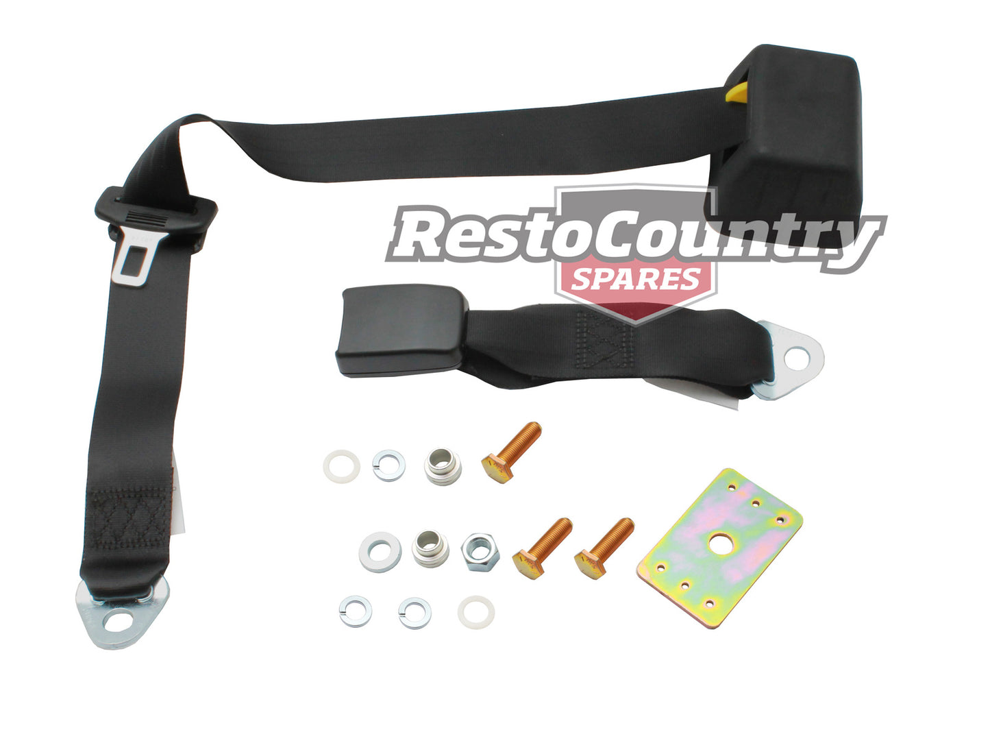 Seat Belt Universal Inertia Top Rear Parcel Shelf Mount 275mm Fixed Webb Buckle - K1511