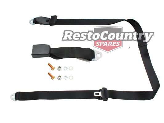 Seat Belt Black Lap Sash 275mm Web Buckle - K1635