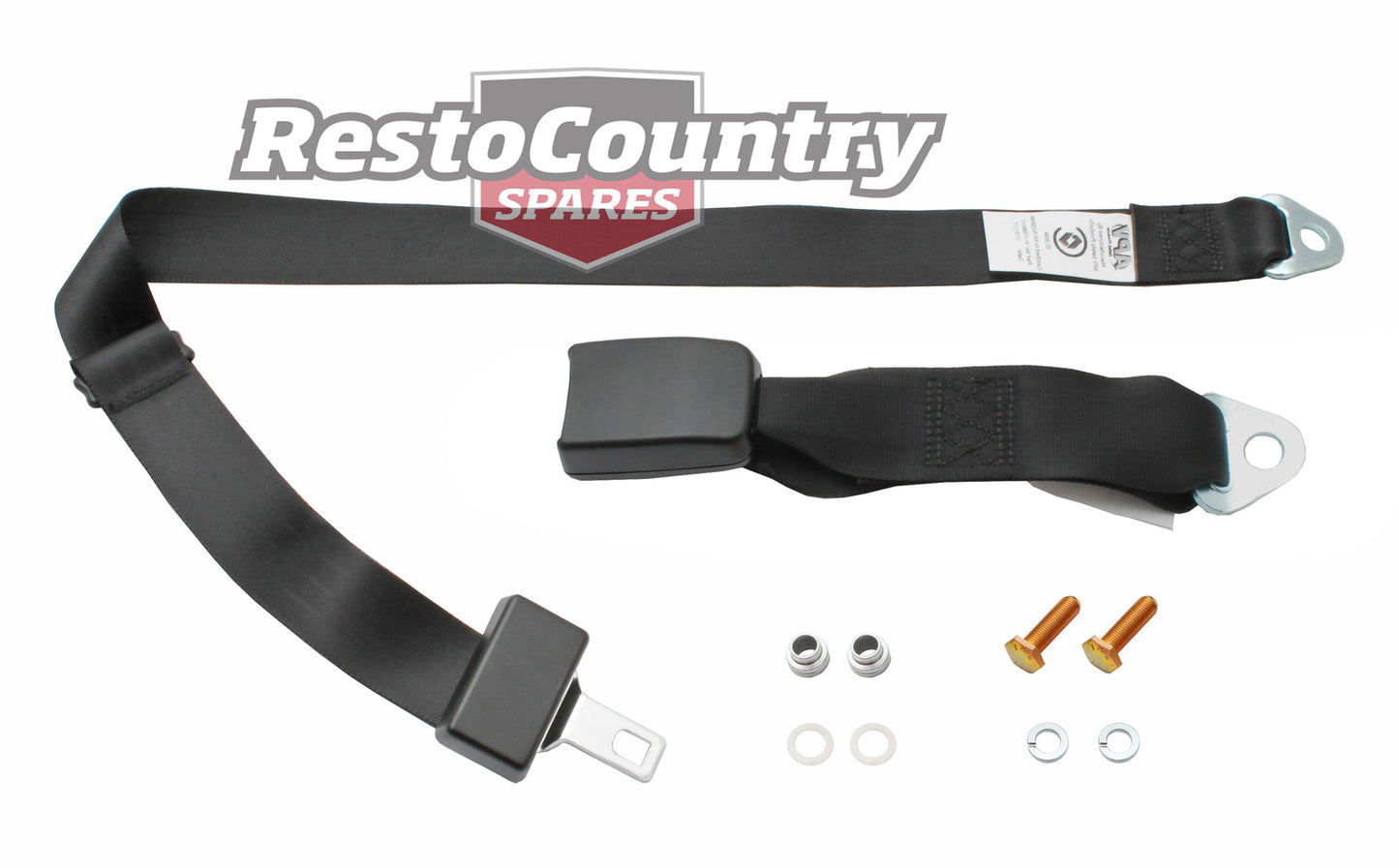 Seat Belt Black Lap Sash 275mm Webb Buckle - K1635S