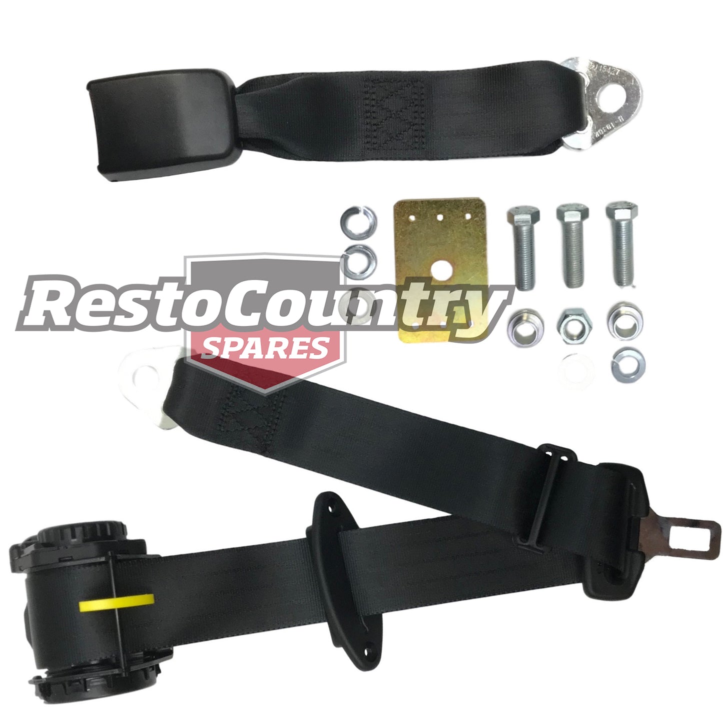 Seat Belt 180/180 Inertia Reel Horizontally Mounted Under Shelf 275mm Webbing - K5186