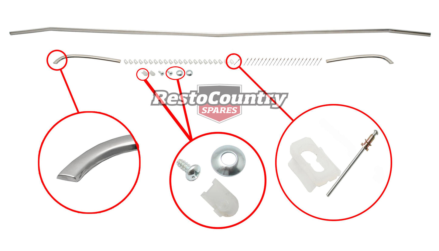Bonnet & Fender Moulding Kit HK HT HG Inc Clips - M1010