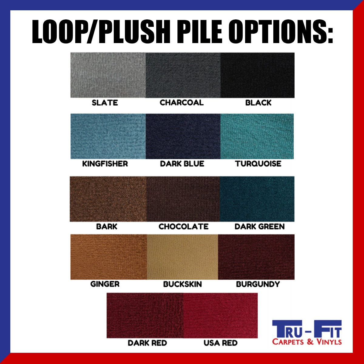 TruFit Moulded Carpet Holden HQ HJ HX HZ WB Ute Panel Van Std Pad Loop Pile 2Pc - MCC-HKINHQU-2PC-01-L