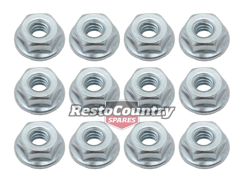 Universal Nut Kit 3/16"-24 x 3/8" Hex 1/2" Serrated Flange Zinc - NH0006
