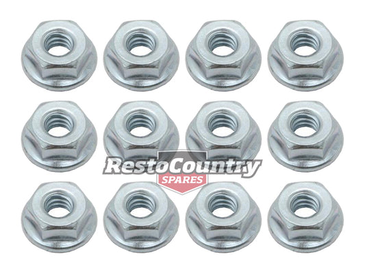 Universal Nut Kit 3/16"-24 x 3/8" Hex 1/2" Serrated Flange Zinc - NH0006