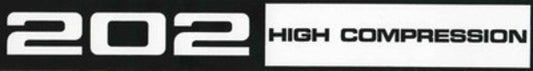 Decal Rocker Cover HQ "202 High Compression" - RCD1001