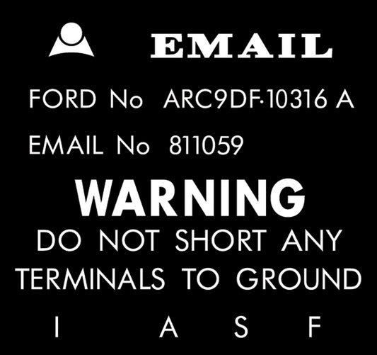 Decal Regulator Email XW XY ZC ZD - RD2005