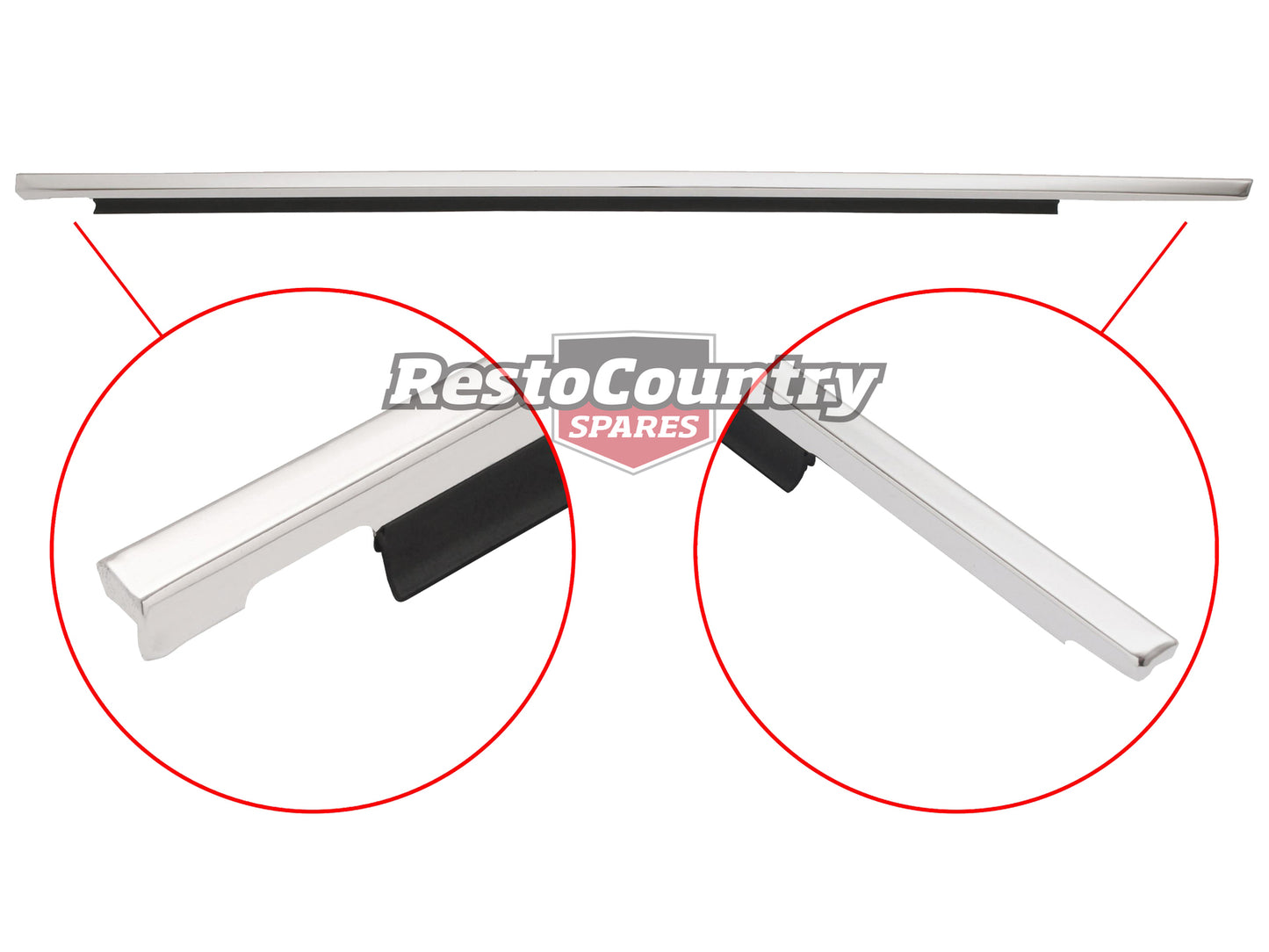Door Belt & Moulding VB VC VH Commodore Left Front Outer - RDB1001BL