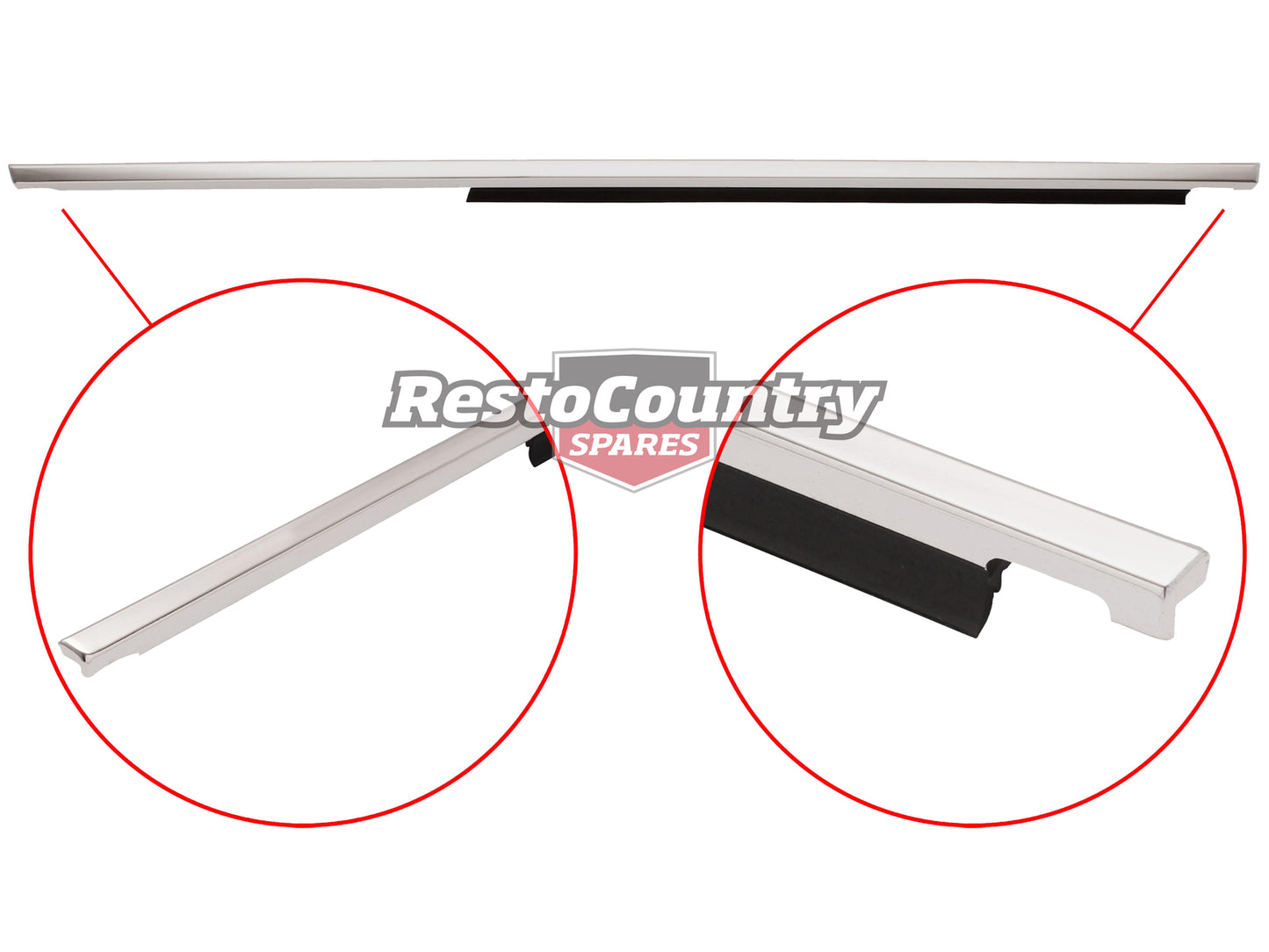 Door Belt & Moulding VB VC VH Commodore Left Rear Outer - RDB1002BL