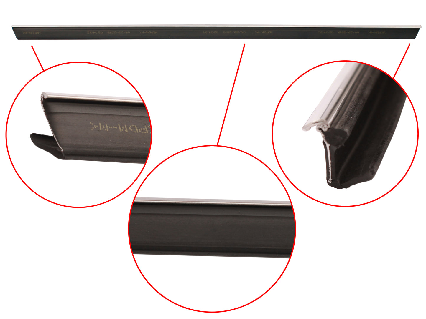 Door Belt VB VC VH Commodore Rear Inner Chrome Edge - RDB1004A