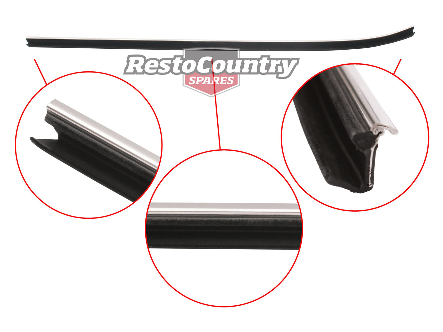 Door Belt Inner XC ZH Left Hand Rear - RDB2009