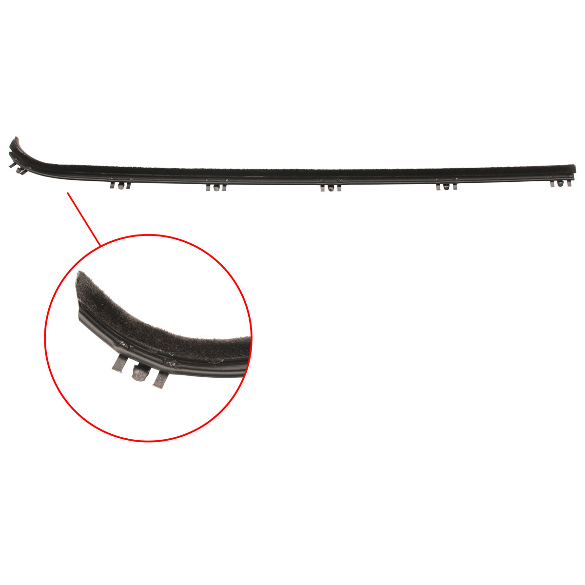Door Belt F100 1971-1980 Right Hand Inner - RDB2036