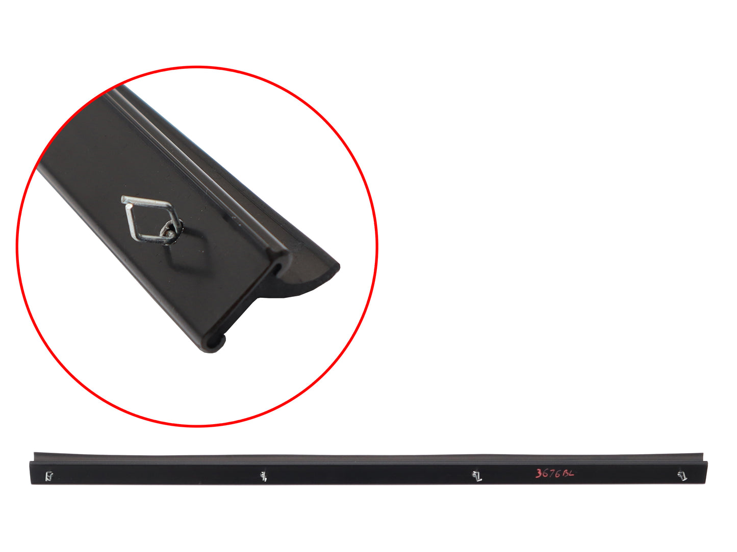 Door Belt Suits Toyota Landcruiser FJ60 RHR Inner Black Trim Type - RDB3676BL