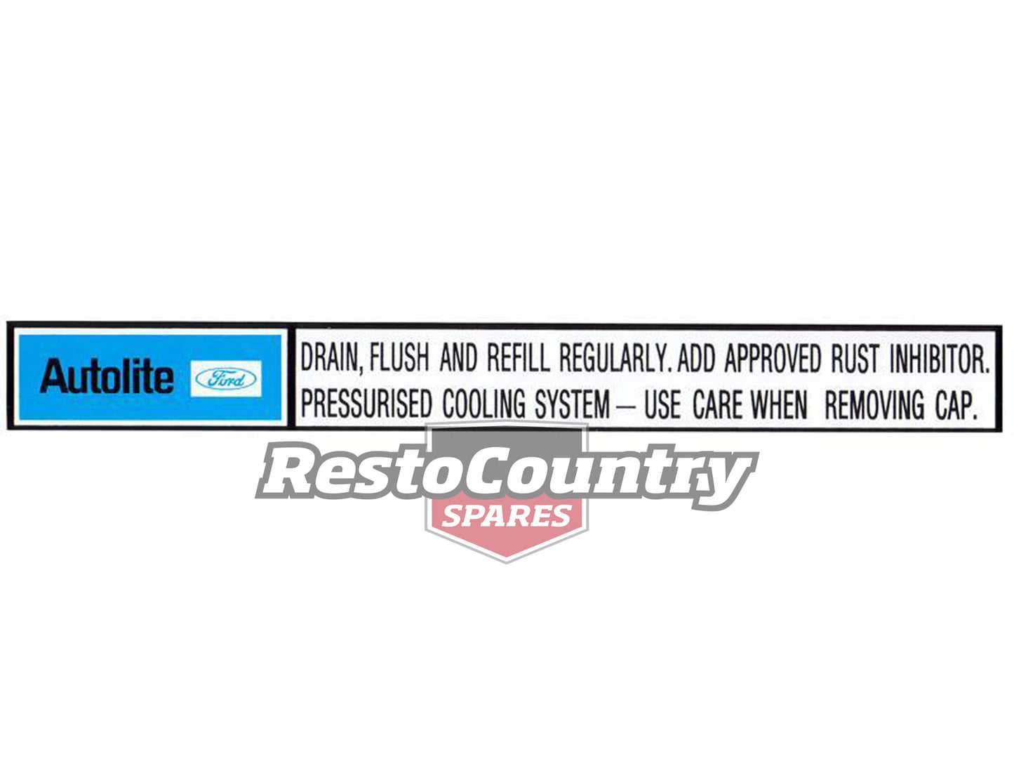 Decal Radiator Support Panel XR XT XW XY ZA ZB ZC ZD - RSD2000