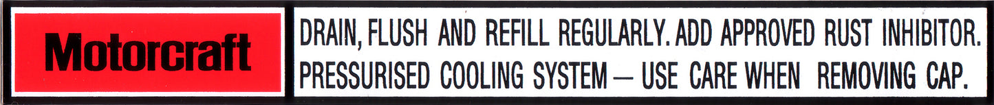 Decal Radiator Support Panel XA ZF - RSD2001