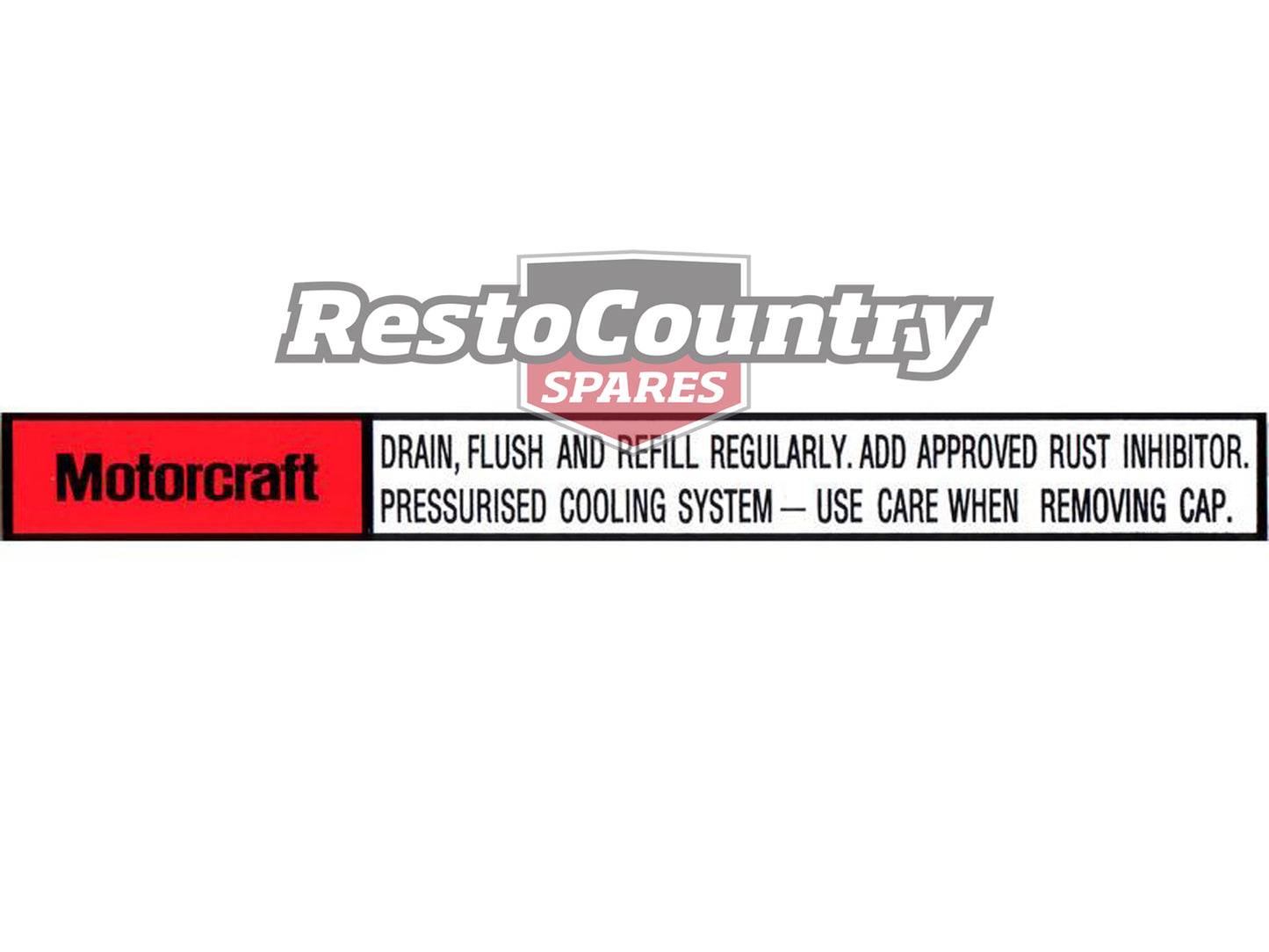 Decal Radiator Support Panel XB ZG - RSD2002