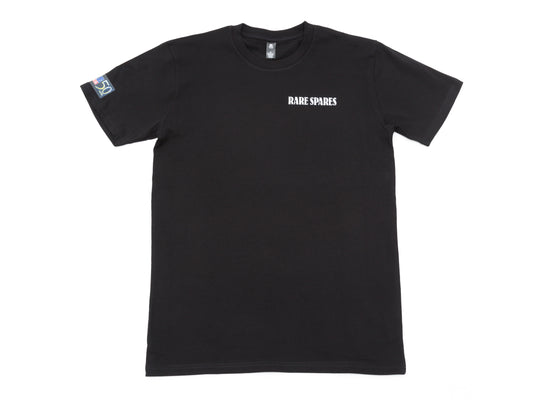 Rare Spares Holden T-Shirt - Black - White Print - Medium  - RSHTBL-M