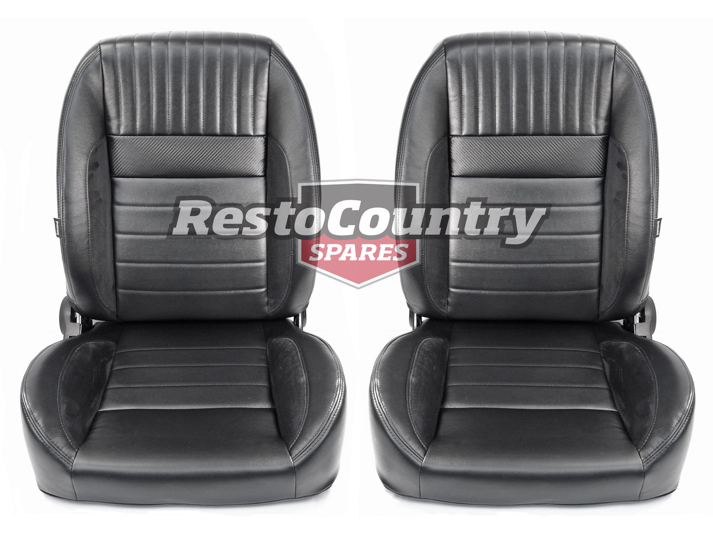 Autotecnica Seat Retro Low Back PU Leather Pair - SS65